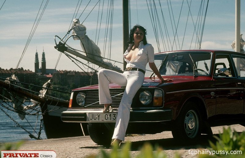 Извращенной шлюшке в чулках хорошо пробурили ее волосатую киску на пикнике