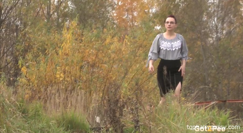 Ничего не подозревающая дама попала на шпионскую камеру, когда гуляла по юбке и писала на дорожке